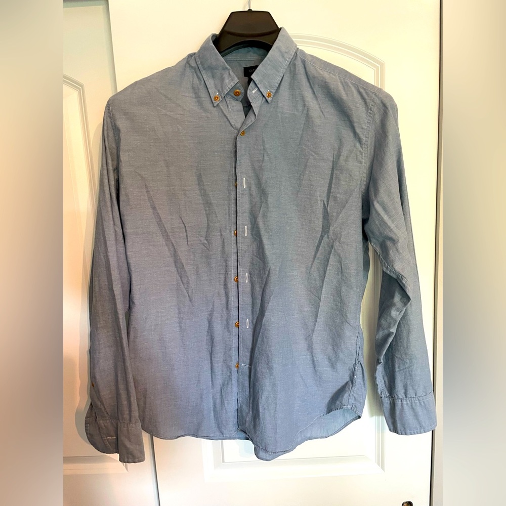 J.Crew Mens Chambray Button Down - Large